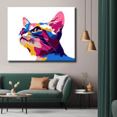 Paint by Numbers Polygon Art Colorful Cat